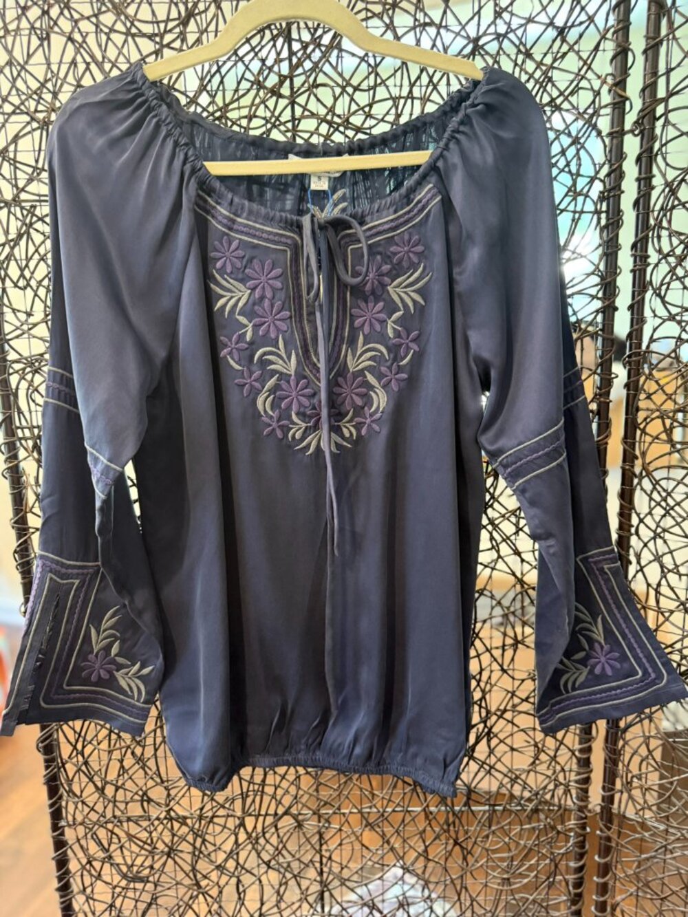 Silk Georgette Embroidered Blouse (0419) - Picture 2 of 5